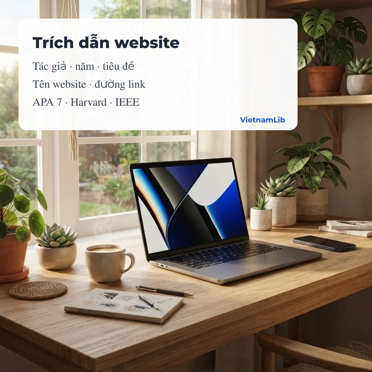 Cách trích dẫn website theo APA 7, Harvard và IEEE: tác giả, năm, tiêu đề, tên website, đường link
